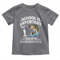 Funny School Is Important But Fishing Is Importanter Toddler T Shirt Fishing Lover - Wonder Print Shop