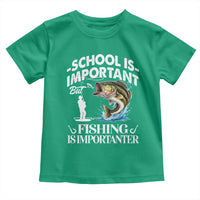 Funny School Is Important But Fishing Is Importanter Toddler T Shirt Fishing Lover - Wonder Print Shop
