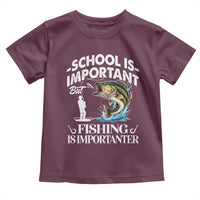 Funny School Is Important But Fishing Is Importanter Toddler T Shirt Fishing Lover - Wonder Print Shop