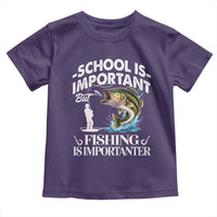 Funny School Is Important But Fishing Is Importanter Toddler T Shirt Fishing Lover - Wonder Print Shop