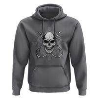 Funny Fishing Lover Hoodie Pirate Skull Fishing Hook Compass - Wonder Print Shop