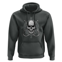Funny Fishing Lover Hoodie Pirate Skull Fishing Hook Compass - Wonder Print Shop
