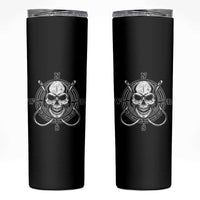 Funny Fishing Lover Skinny Tumbler Pirate Skull Fishing Hook Compass - Wonder Print Shop