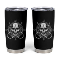 Funny Fishing Lover Tumbler Cup Pirate Skull Fishing Hook Compass - Wonder Print Shop