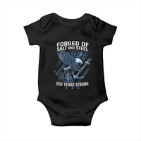 Navy Military 250th Anniversary Baby Onesie Forged Of Salt And Steel 250 Years Strong - Wonder Print Shop