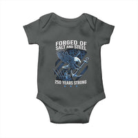 Navy Military 250th Anniversary Baby Onesie Forged Of Salt And Steel 250 Years Strong - Wonder Print Shop