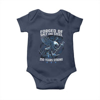Navy Military 250th Anniversary Baby Onesie Forged Of Salt And Steel 250 Years Strong - Wonder Print Shop