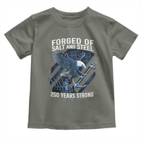 Navy Military 250th Anniversary Toddler T Shirt Forged Of Salt And Steel 250 Years Strong - Wonder Print Shop