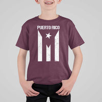 Puerto Rico Boricua Flag Proud Puerto Rican Heritage T Shirt For Kid - Wonder Print Shop