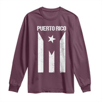 Puerto Rico Boricua Flag Proud Puerto Rican Heritage Long Sleeve Shirt - Wonder Print Shop