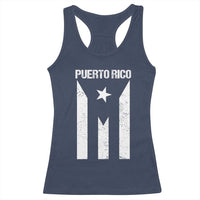 Puerto Rico Boricua Flag Proud Puerto Rican Heritage Racerback Tank Top - Wonder Print Shop