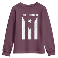 Puerto Rico Boricua Flag Proud Puerto Rican Heritage Youth Sweatshirt - Wonder Print Shop