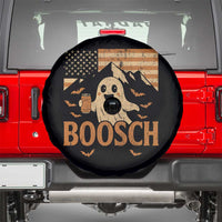 Funny Ghost Boosch Beer Halloween Spare Tire Cover Vintage American Flag - Wonder Print Shop