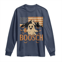 Funny Ghost Boosch Beer Halloween Long Sleeve Shirt Vintage American Flag - Wonder Print Shop