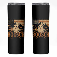 Funny Ghost Boosch Beer Halloween Skinny Tumbler Vintage American Flag - Wonder Print Shop
