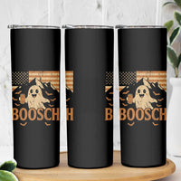 Funny Ghost Boosch Beer Halloween Skinny Tumbler Vintage American Flag - Wonder Print Shop