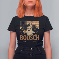 Funny Ghost Boosch Beer Halloween T Shirt For Women Vintage American Flag - Wonder Print Shop