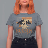 Funny Ghost Boosch Beer Halloween T Shirt For Women Vintage American Flag - Wonder Print Shop
