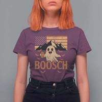 Funny Ghost Boosch Beer Halloween T Shirt For Women Vintage American Flag - Wonder Print Shop