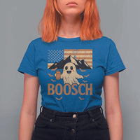 Funny Ghost Boosch Beer Halloween T Shirt For Women Vintage American Flag - Wonder Print Shop