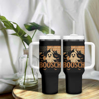 Funny Ghost Boosch Beer Halloween Tumbler With Handle Vintage American Flag - Wonder Print Shop