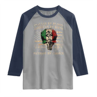 Italian By Blood American By Birth Patriot By Choice Raglan Shirt Funny Italian American Skull USA Flag - Wonder Print Shop
