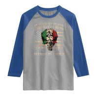 Italian By Blood American By Birth Patriot By Choice Raglan Shirt Funny Italian American Skull USA Flag - Wonder Print Shop