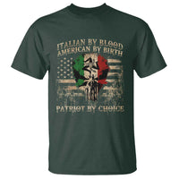 Italian By Blood American By Birth Patriot By Choice T Shirt Funny Italian American Skull USA Flag - Wonder Print Shop
