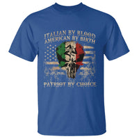 Italian By Blood American By Birth Patriot By Choice T Shirt Funny Italian American Skull USA Flag - Wonder Print Shop