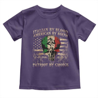 Italian By Blood American By Birth Patriot By Choice Toddler T Shirt Funny Italian American Skull USA Flag - Wonder Print Shop