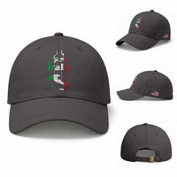Funny Italia Heritage Pride Baseball Cap Vintage Italian Map Mafia Gangster