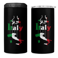 Funny Italia Heritage Pride 4 in 1 Can Cooler Tumbler Vintage Italian Map Mafia Gangster - Wonder Print Shop
