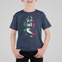 Funny Italia Heritage Pride T Shirt For Kid Vintage Italian Map Mafia Gangster - Wonder Print Shop