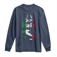 Funny Italia Heritage Pride Long Sleeve Shirt Vintage Italian Map Mafia Gangster - Wonder Print Shop