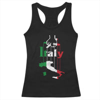 Funny Italia Heritage Pride Racerback Tank Top Vintage Italian Map Mafia Gangster - Wonder Print Shop
