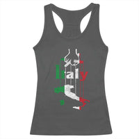 Funny Italia Heritage Pride Racerback Tank Top Vintage Italian Map Mafia Gangster - Wonder Print Shop