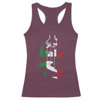 Funny Italia Heritage Pride Racerback Tank Top Vintage Italian Map Mafia Gangster - Wonder Print Shop