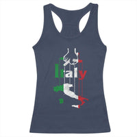 Funny Italia Heritage Pride Racerback Tank Top Vintage Italian Map Mafia Gangster - Wonder Print Shop