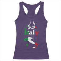 Funny Italia Heritage Pride Racerback Tank Top Vintage Italian Map Mafia Gangster - Wonder Print Shop