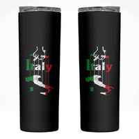 Funny Italia Heritage Pride Skinny Tumbler Vintage Italian Map Mafia Gangster - Wonder Print Shop