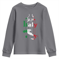 Funny Italia Heritage Pride Youth Sweatshirt Vintage Italian Map Mafia Gangster - Wonder Print Shop