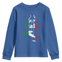 Funny Italia Heritage Pride Youth Sweatshirt Vintage Italian Map Mafia Gangster - Wonder Print Shop