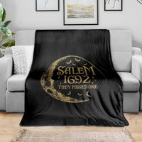 Salem 1692 They Missed One Throw Blanket Halloween Feminist Witch Trials - Wonder Print Shop