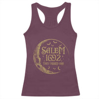 Salem 1692 They Missed One Racerback Tank Top Halloween Feminist Witch Trials - Wonder Print Shop