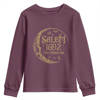 Salem 1692 They Missed One Youth Sweatshirt Halloween Feminist Witch Trials - Wonder Print Shop