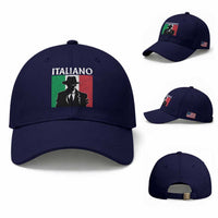 Italiano Italian Mafia Sicilian Gangster Italy Flag Baseball Cap