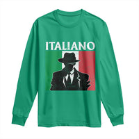 Italiano Italian Mafia Sicilian Gangster Italy Flag Long Sleeve Shirt - Wonder Print Shop