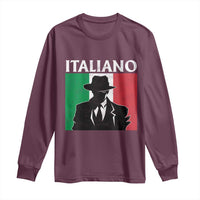 Italiano Italian Mafia Sicilian Gangster Italy Flag Long Sleeve Shirt - Wonder Print Shop