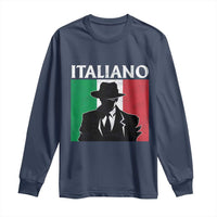 Italiano Italian Mafia Sicilian Gangster Italy Flag Long Sleeve Shirt - Wonder Print Shop