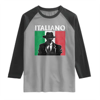 Italiano Italian Mafia Sicilian Gangster Italy Flag Raglan Shirt - Wonder Print Shop